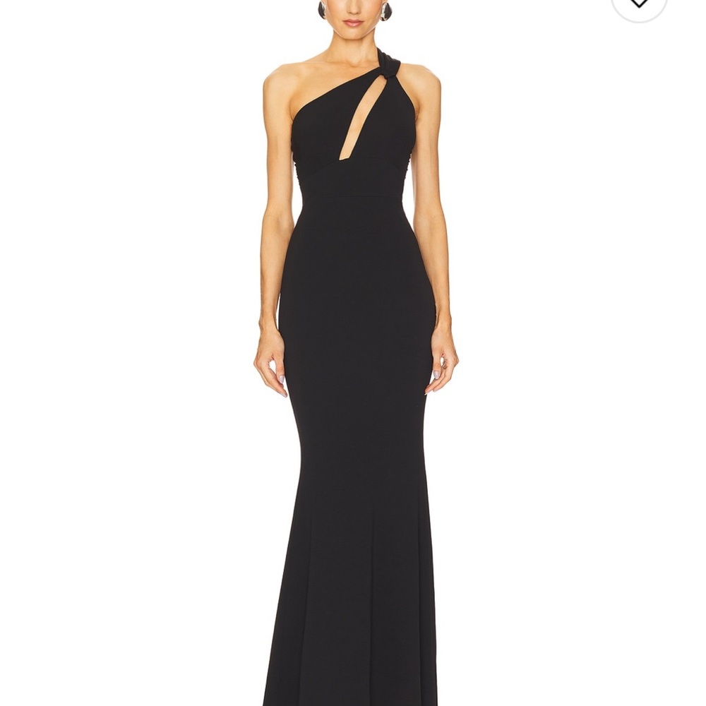 Katie May Black One Shoulder Dress